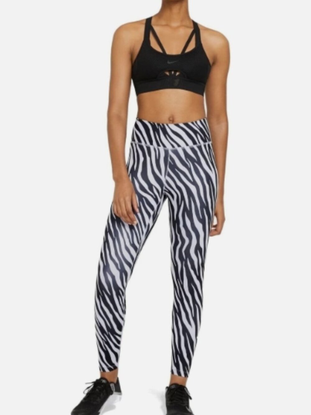Nike Women's One Icon Clash Printed Cropped Training Leggings Size Small
